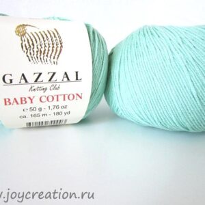 пряжа Baby cotton Gazzal 3425 светло-зеленый