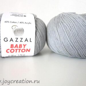 пряжа Baby cotton Gazzal 3430 серый