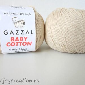пряжа Baby cotton Gazzal 3445 топленое молоко