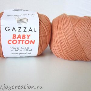 пряжа Baby cotton Gazzal 3465 оранжевый