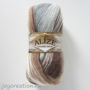 пряжа Angora gold batik 5742 серо-коричневый