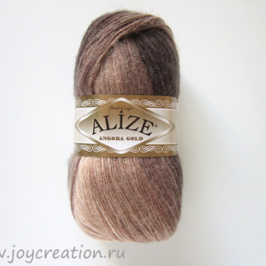 пряжа Angora gold batik 6779 бежево-коричневый